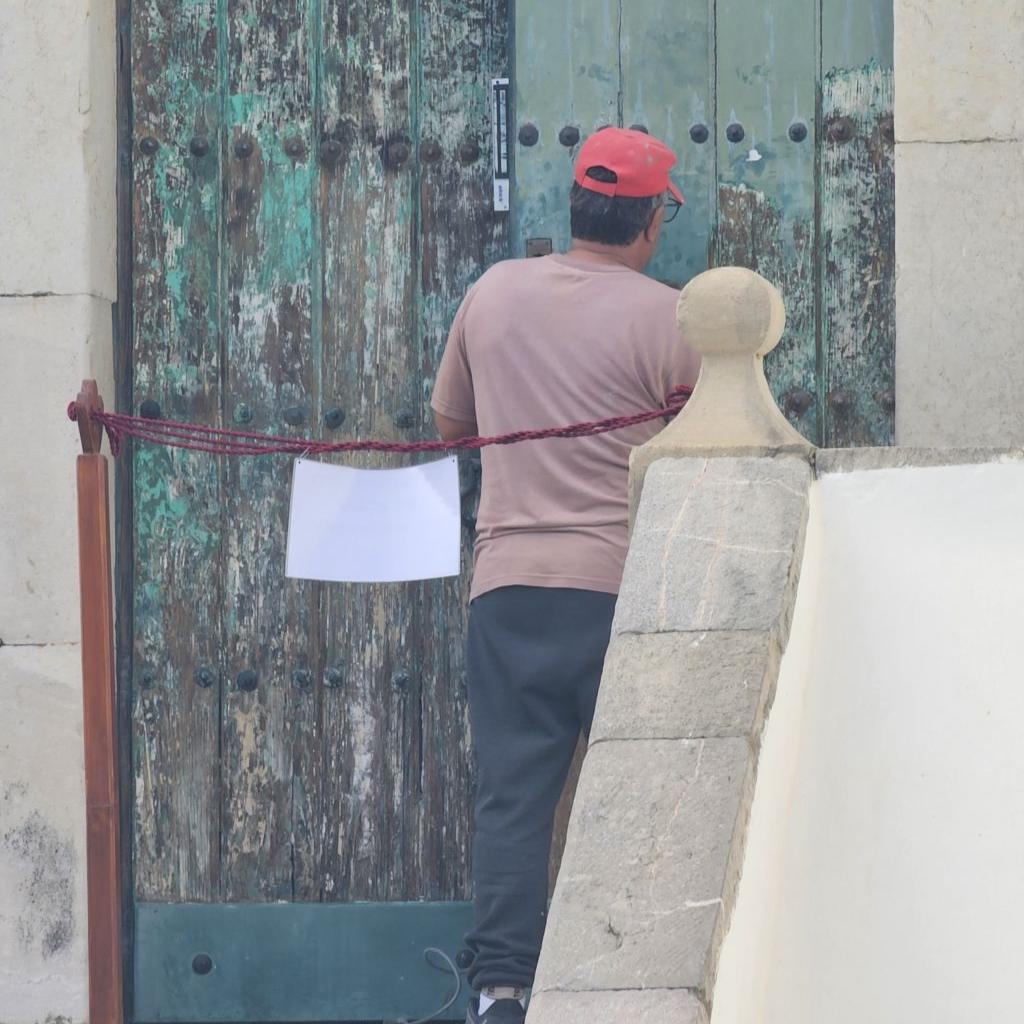 Santiago Church side door restoration photo